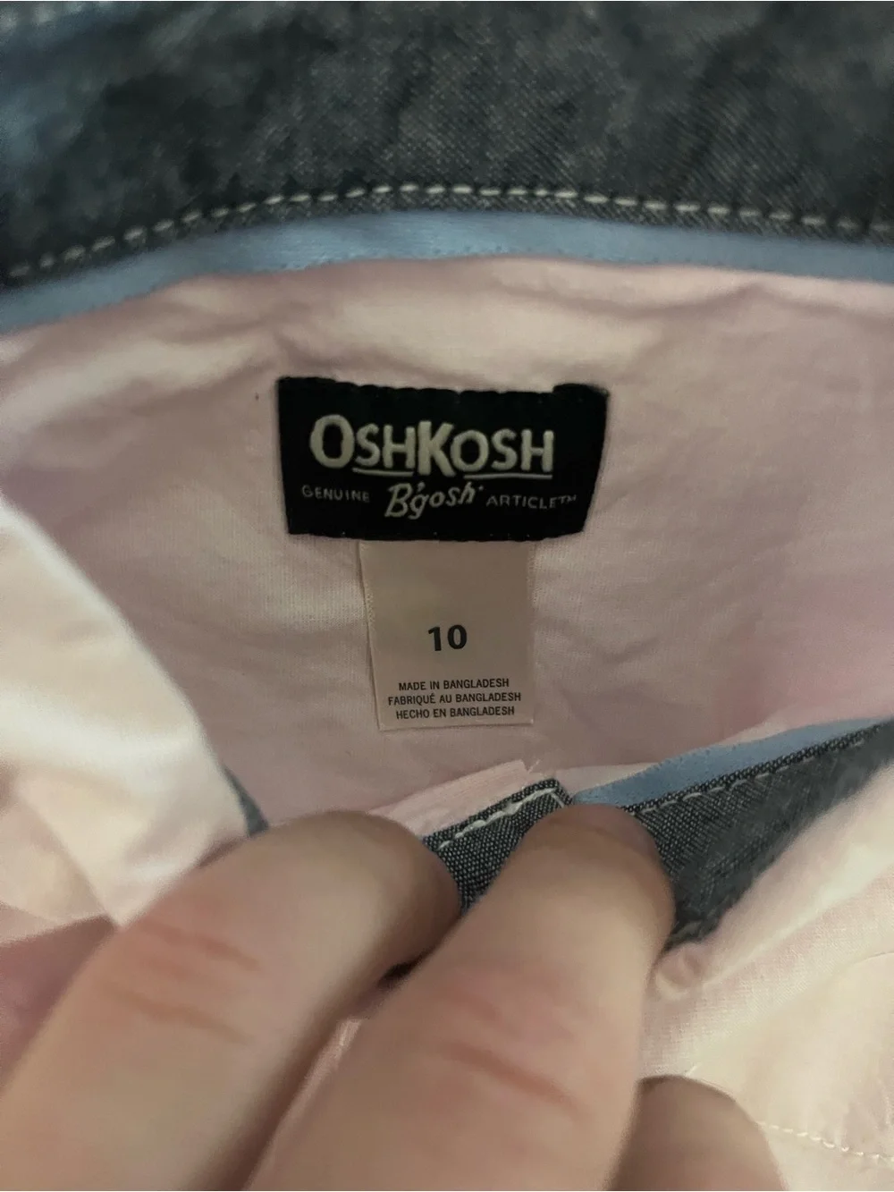 Oshkosh Boys Light Pink Button-Down Shirt - size